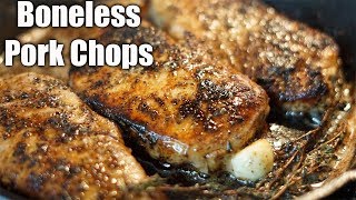 How to Make JUICY Boneless Pork Chops Pork Chops Recipe Must Try [upl. by Nilrem759]