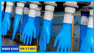 How Rubber Gloves Are Made  How its Made in Factory [upl. by Yblek]