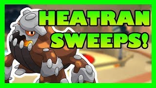 SWEEPING WITH HEATRAN Pokemon Brick Bronze PvP [upl. by Farlay]