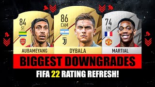 FIFA 22  BIGGEST RATING DOWNGRADES 😱🔥 ft Aubameyang Dybala Martial… [upl. by Sower]