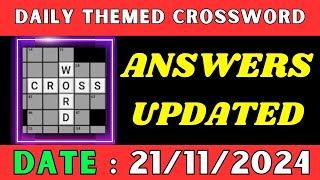 Daily Themed Crossword Puzzle Answers  Movie Thursdays November 21 2024 [upl. by Wulf682]