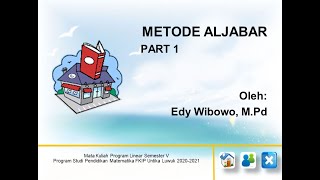 Program Linear  Metode Aljabar Part 1 [upl. by Hsan168]