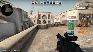 GeForce GT 1030  AMD A67400K  CSGO FPS Test Dust 2 Low [upl. by Pogah]