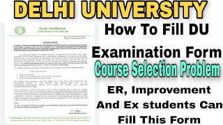 Delhi University Examination Form NovDec Notice 2022 [upl. by Burnight553]