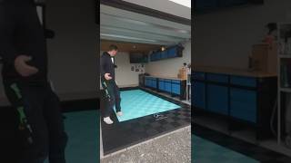 Crazy Garage Floor Tile Installation  Garage Flooring Hertfordshire  Garage Makeover [upl. by Eramal]