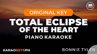 Total Eclipse Of The Heart  Bonnie Tyler Piano Karaoke [upl. by Gaylord378]