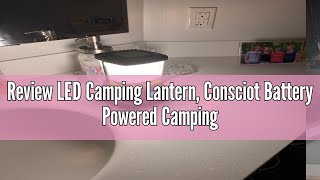 Review LED Camping Lantern Consciot Battery Powered Camping Lights 1000LM 4 Light Modes IPX4 Wat [upl. by Suoirtemed858]