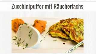 Low Carb Rezeptidee  Zucchinipuffer mit Räucherlachs [upl. by Jarnagin]