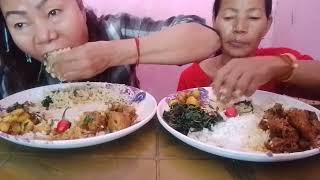 kukhurako masu palungo sag ani dal vat mukbang🙏😍😍 [upl. by Leal]