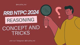 RRB NTPC 07 jan 2021 S1 RRB REASONING RRBNTPC NTPC REASONING REASONINGTRICKS vital trending [upl. by Anurb]