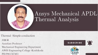 Thermal analysis Simple conduction [upl. by Anaoy]