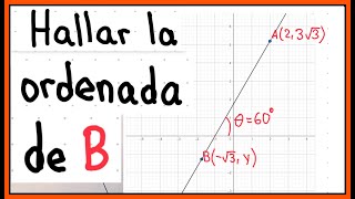 HALLAR LA ORDENADA DE UN PUNTO DE UNA RECTA PUNTOS CON RAÍZ ¿SABES RESOLVERLO [upl. by Niar]