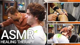 ASMR HEALING THERAPY  ASMR Leg Asmr Back And Asmr Head Massage For Best Healing [upl. by Eledoya788]