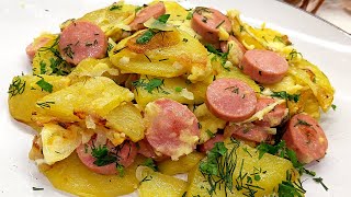 Kartoffeln mit Würstchen und Eiern Ein leichtes und leckeres Mittagessen [upl. by Ybur]