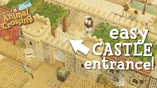 Making An AeSthEtIc CASTLE Farmer’s Market Entrance With 20 ITEMS  ACNH Speed Build [upl. by Aiouqes]