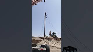 Transmission Overhead Line 138 Kv Steel Pole Removal Work [upl. by Tavia420]