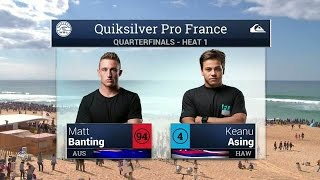 Quiksilver Pro France Quarterfinals Heat 1 [upl. by Ytisahcal]