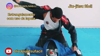 Estrangulamento de lapela da montada jiujitsu fácil jiujitsu básico  constantino [upl. by Evered]