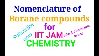 Nomenclature of borane compounds [upl. by Walli752]