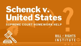 Schenck v United States  BRIs Homework Help Series [upl. by Ailb570]