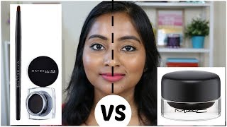 Maybelline vs MAC Gel Eyeliner  Detailed Comparison amp Demo  Which one did I choose [upl. by Ohs749]