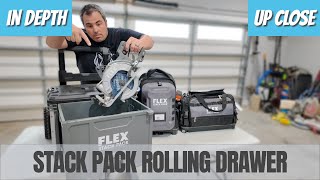 New Flex Stack Pack 1Drawer Rolling Toolbox Jobsite Backpack amp Tool Bag [upl. by Annalise]