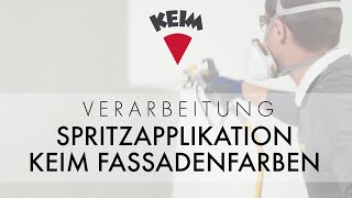 Spritzapplikation mit KEIM Fassadenfarben [upl. by Burta]