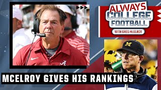 McElroys rankings 🍿 Michigan 1 Where is Ohio State Alabama 9  Always College Football [upl. by Nayek]