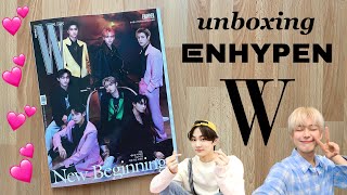 EHYPEN x W KOREA MAGAZINE 2022 JANUARY unboxing [upl. by Coulombe]