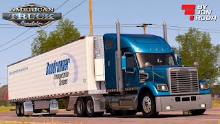 ATS  Jon Rudas New Freightliner Coronado SD truck  Slav Jerry CAT 3406B straight pipe engine [upl. by Theo433]