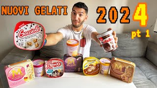 NUOVI GELATI 2024 pt 1  Nutella Gocciole Magnum Pandoro Panettone Tiramisù Bauli Algida [upl. by Aihsekan]