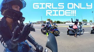 ALL GIRLS ride in SoCal 🦄 w S1000RR  my LARGEST womens group ride [upl. by Ziagos664]