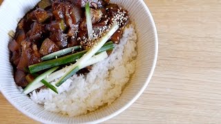 Rice with Black Bean Sauce Jjajangbab [upl. by Vyner519]