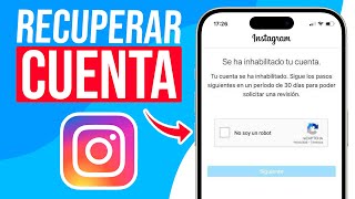 Como RECUPERAR mi CUENTA de Instagram INHABILITADA ¡SOLUCION [upl. by Brick214]