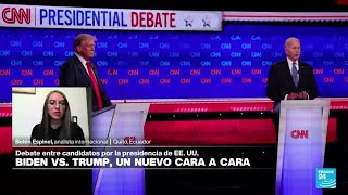 Belén Espinel El de Biden y Trump es un debate lleno de ataques y pocas propuestas • FRANCE 24 [upl. by Dimond]