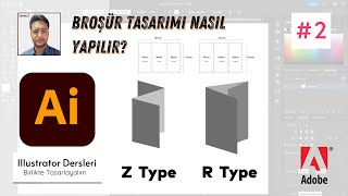 Illustrator Dersleri2 Katlamalı Broşür Nasıl Yapılır [upl. by Kcirdot]