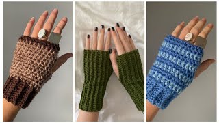 Crochet gloves fingerless gloves knitted fingerless gloves Crochet mitten Crochet winter cute gloves [upl. by Enitsuga63]