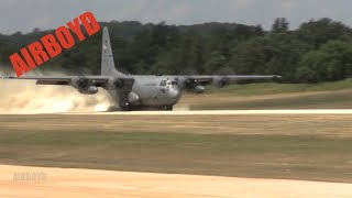 C130 Landing And Takeoff Ft McCoy [upl. by Ailed70]