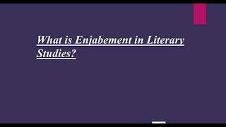 What is Enjambment How to use Enjambment Poetic Device in Literature Definition with Examples [upl. by Ainitsirk6]