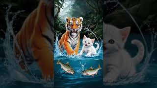 quotFierce Jungle Duel Cat vs Leopard 🐾🌿 meowmemes cat catfight shorts leopard animals cute [upl. by Carboni]