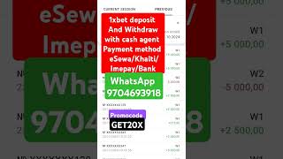 1xbet deposit and withdraw within 2 minutes with agent  How to deposit in 1xbet from esewa Khalti [upl. by Akirdna980]