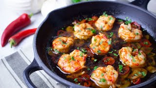 Gambas al pil pil o al ajillo  receta tradicional 🦐🦐🦐 [upl. by Gnuy]