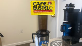 Reviewing Cafe Bustelo brewed with the AeroPress for the first time [upl. by Ednyl]