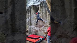 Fontainebleau  Rubis sur lOngle 7B climbing bouldering rockclimbing [upl. by Nagy]