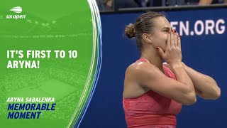 Aryna Sabalenka Celebrates Too Early  2023 US Open [upl. by Materse]