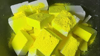 Vibrant Yellow Gym Chalk Crush Compilation  Sleep Aid  Satisfying ASMR [upl. by Scrogan]