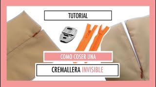 TUTORIAL COMO COSER UNA CREMALLERA INVISIBLE [upl. by Kram400]