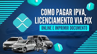 COMO PAGAR DOCUMENTO VIA PIX  IPVA LICENCIAMENTO [upl. by Eocsor]