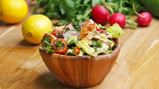 Middle Eastern Pita Salad Fattoush Salad [upl. by Neau]