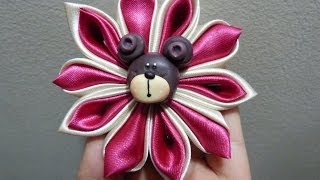 Como Hacer Flores De Tela RasoHow to make flower Diy [upl. by Aicilef239]